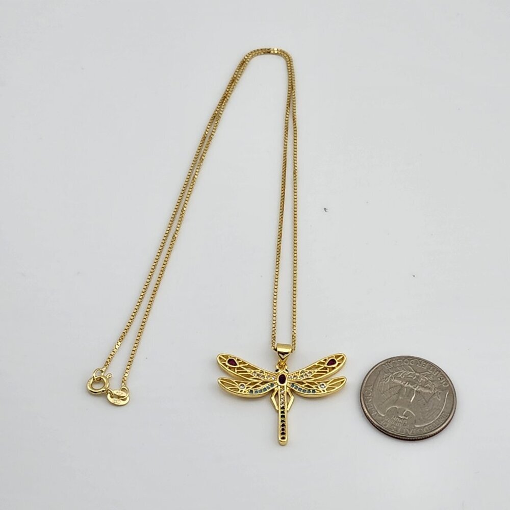 Last One Brand New Multi Colored DragonFly Necklace - Picture 12 of 12